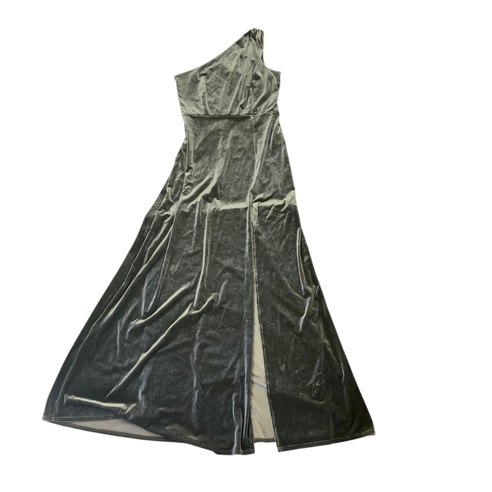 Birdy Grey Olive Green One-Shoulder Maxi Dress - Picture 2 of 13